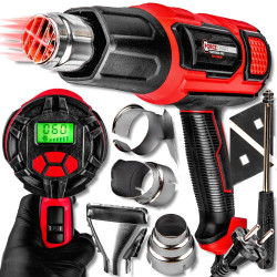 Opalarka elektryczna do farb drewna 4 Dysze 2 Biegi 2000W LCD Forcekraft