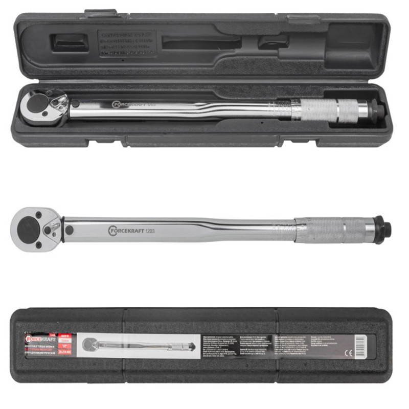 Klucz dynamometryczny 1/2" 28-210 Nm z blokadą Forcekraft