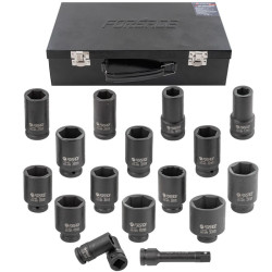 Zestaw nasadek udarowych długich 3/4" 17-50mm 6-kątne
