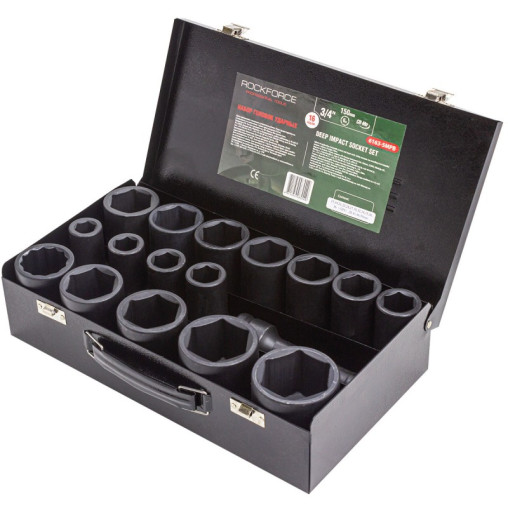Zestaw nasadek udarowych długich 3/4" 17-50mm 6-kątne