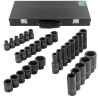 Zestaw nasadek udarowych długich 1/2" 8-32mm 6-kątne