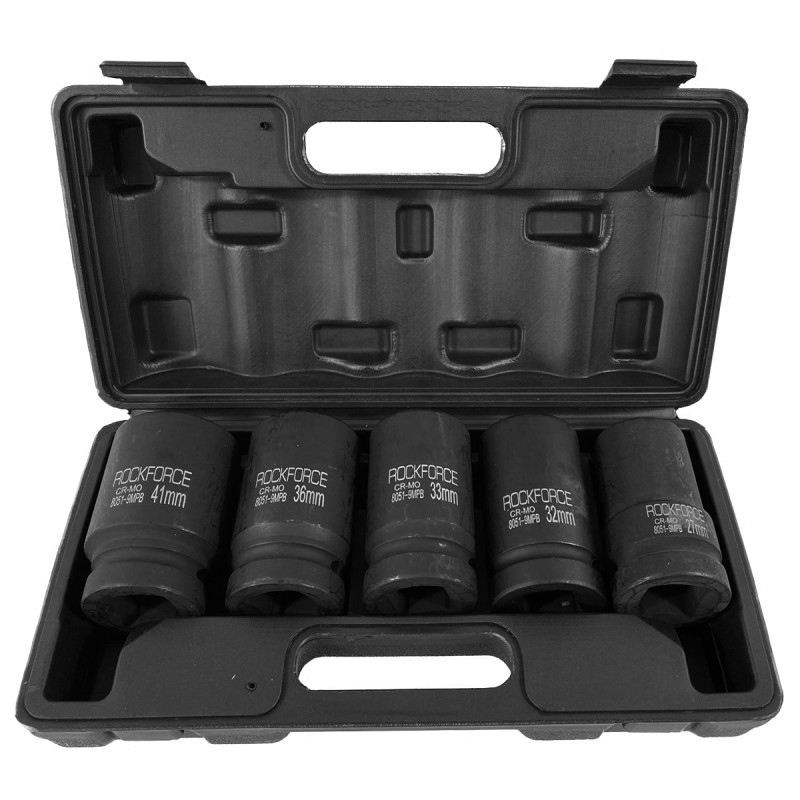 Zestaw nasadek udarowych 1" 12-kątne 27-41mm