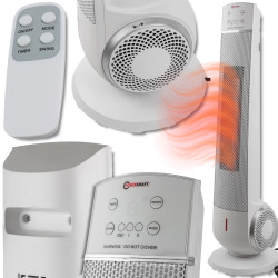 TERMOWENTYLATOR grzejnik KOLUMNOWY ceramiczny 2 TRYBY 2200W farelka + pilot