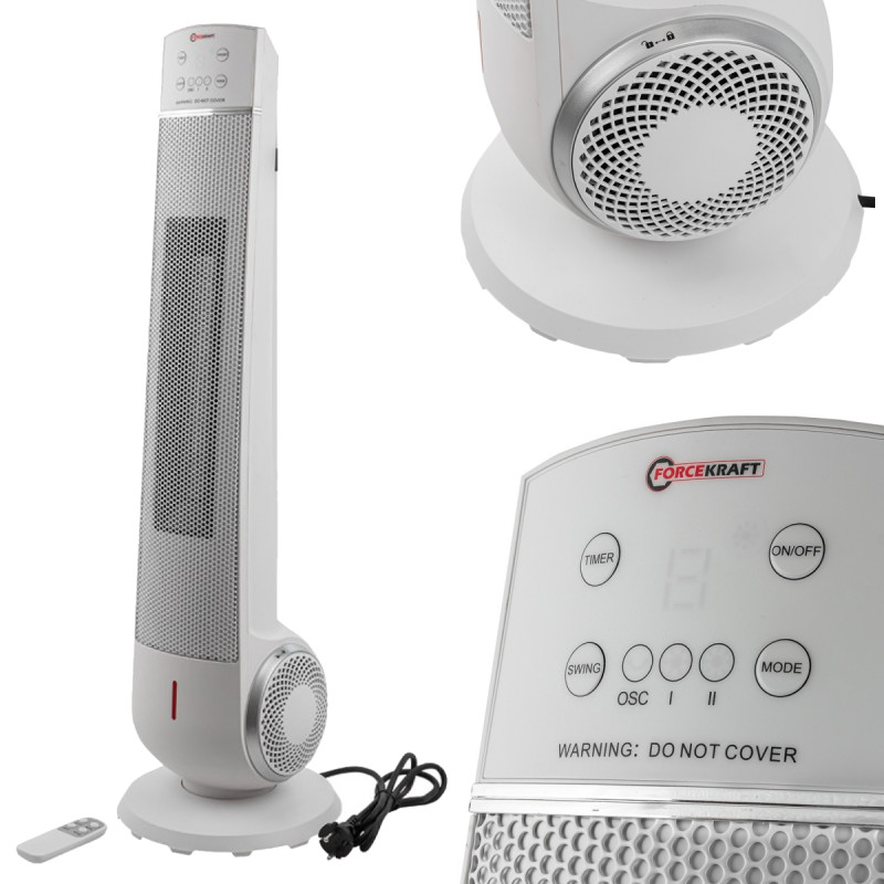 TERMOWENTYLATOR grzejnik KOLUMNOWY ceramiczny 2 TRYBY 2200W farelka + pilot