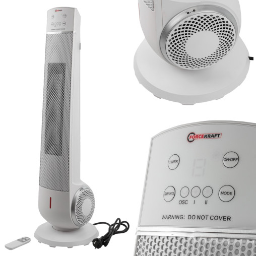 TERMOWENTYLATOR grzejnik KOLUMNOWY ceramiczny 2 TRYBY 2200W farelka + pilot