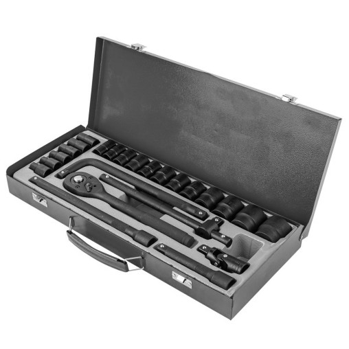 Zestaw klucze nasadowe nasadki grzechotka 1/2" 8-32mm 24el