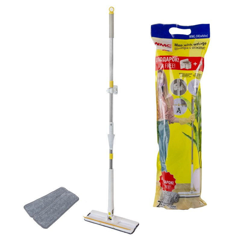 WMC Mop z mechanizmem WYCISKOWYM motylek + ŚCIĄGACZKA + 3 NAKŁADKI