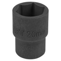 Nasadka 20mm 1/2" 6-kątna krótka Cr-V Forcekraft