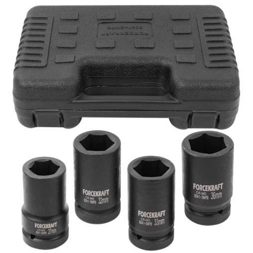 Zestaw nasadek udarowych 1" 27-36mm 6-kątne walizka