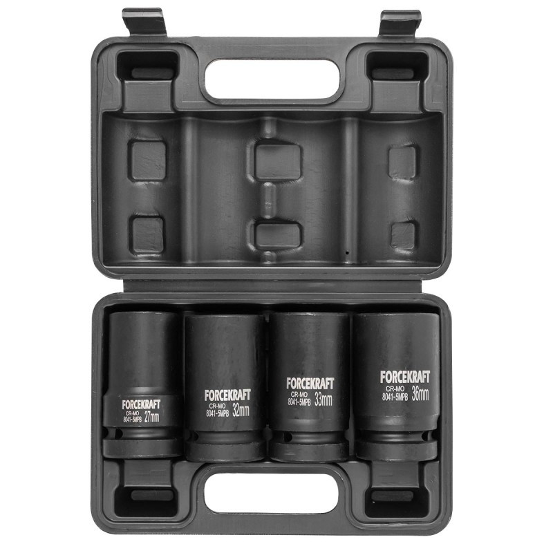 Zestaw nasadek udarowych 1" 27-36mm 6-kątne walizka