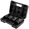 FORCEKRAFT Zestaw 4 nasadek UDAROWYCH GŁĘBOKICH w walizce 1" 12-kątne 27-36mm