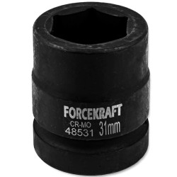 FORCEKRAFT Nasadka udarowa 1" 31mm 6-kątna