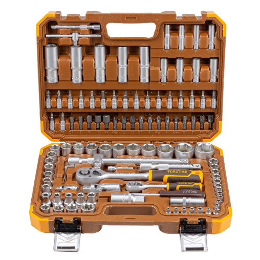 FORSTIME Zestaw narzędzi DUŻY 108 ELEMENTÓW 1/4" 1/2" 6-kątnych 4-32mm