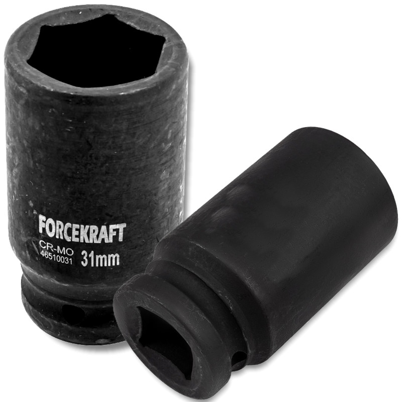 FORCEKRAFT Nasadka udarowa GŁĘBOKA 31mm 3/4" 6-kątna