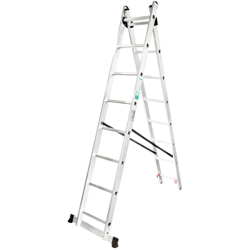 FORCEKRAFT Drabina DWUSTRONNA łączona ALUMINIOWA 2x14 stopni WIELOFUNKCYJNA