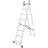 FORCEKRAFT Drabina DWUSTRONNA łączona ALUMINIOWA 2x14 stopni WIELOFUNKCYJNA