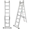 FORCEKRAFT Drabina DWUSTRONNA łączona ALUMINIOWA 2x13 stopni WIELOFUNKCYJNA