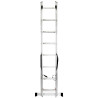 FORCEKRAFT Drabina DWUSTRONNA łączona ALUMINIOWA 2x12 stopni WIELOFUNKCYJNA