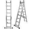 FORCEKRAFT Drabina DWUSTRONNA łączona ALUMINIOWA 2x8 stopni WIELOFUNKCYJNA