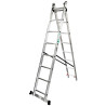 FORCEKRAFT Drabina DWUSTRONNA łączona ALUMINIOWA 2x8 stopni WIELOFUNKCYJNA