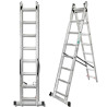 FORCEKRAFT Drabina DWUSTRONNA łączona ALUMINIOWA 2x9 stopni WIELOFUNKCYJNA
