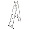 FORCEKRAFT Drabina DWUSTRONNA łączona ALUMINIOWA 2x11 stopni WIELOFUNKCYJNA