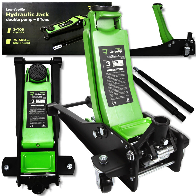 Detail produktu Nízkoprofilový hydraulický zdvihák na auto 3 t 75-500 mm FS-45967