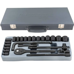 ILOFORCE Zestaw narzędzi 1/2" 6-kątnych 8-32mm 24 ELEMENTY + WALIZKA
