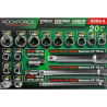 ROCKFORCE Zestaw NARZĘDZI nasadek 3/8" 20 el z adapterami i PRZEDŁUŻKAMI