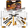 FORSTIME Zestaw narzędzi DUŻY 78 ELEMENTÓW 1/4" 1/2" 6-kątnych 4-32mm