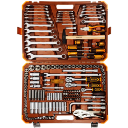 FORSTIME Zestaw narzędzi DUŻY 202 ELEMENTY 1/4" 3/8" 1/2" 6-kątnych 6-32mm