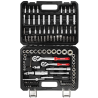 BAUMAUTO Zestaw narzędzi DUŻY 108 ELEMENTÓW 1/4" 3/8" 6-kątnych 4-22mm