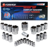FORSAGE Zestaw NASADEK udarowych 6-kątnych 25 ELEMENTÓW 1/4" 1/2" 4-32mm