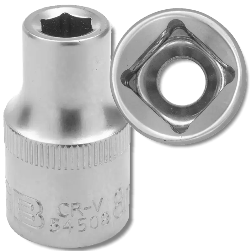 Detail produktu JCB nástrčná hlavica 1/2" 8 mm 6-hranná Cr-V FS-60453