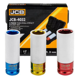 Zestaw nasadek udarowych 1/2" do alufelg 3el. (17, 19, 21mm) (6-kątnych)