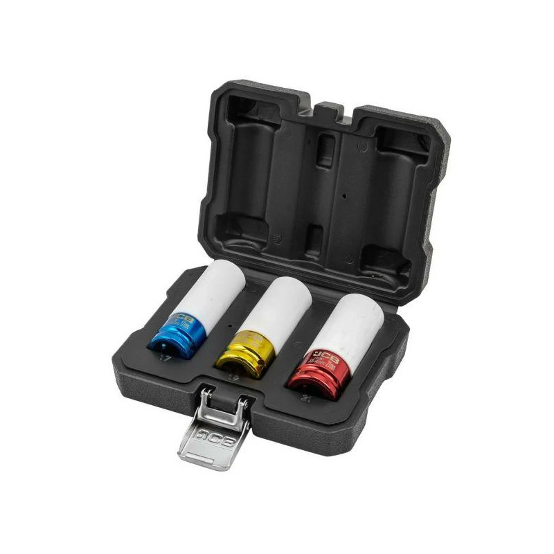 Zestaw nasadek udarowych 1/2" do alufelg 3el. (17, 19, 21mm) (6-kątnych)