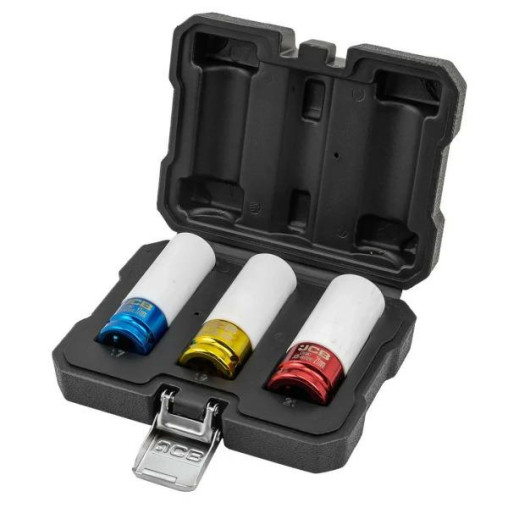 Zestaw nasadek udarowych 1/2" do alufelg 3el. (17, 19, 21mm) (6-kątnych)