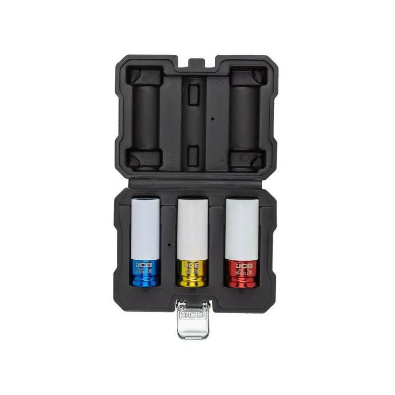 Zestaw nasadek udarowych 1/2" do alufelg 3el. (17, 19, 21mm) (6-kątnych)