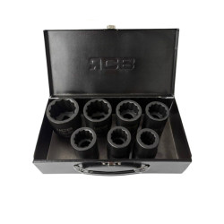 Zestaw nasadek udarowych głębokich 1" 7el. (12-kątnych) (24-46mm)