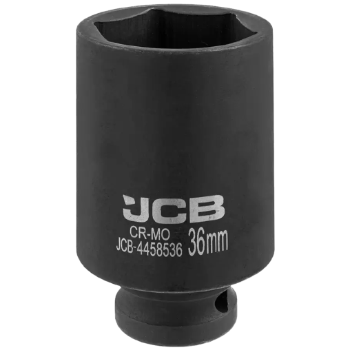 JCB NASADKA udarowa GŁĘBOKA 1/2" Cr-Mo 6-kątna 36mm KLUCZ NASADOWY