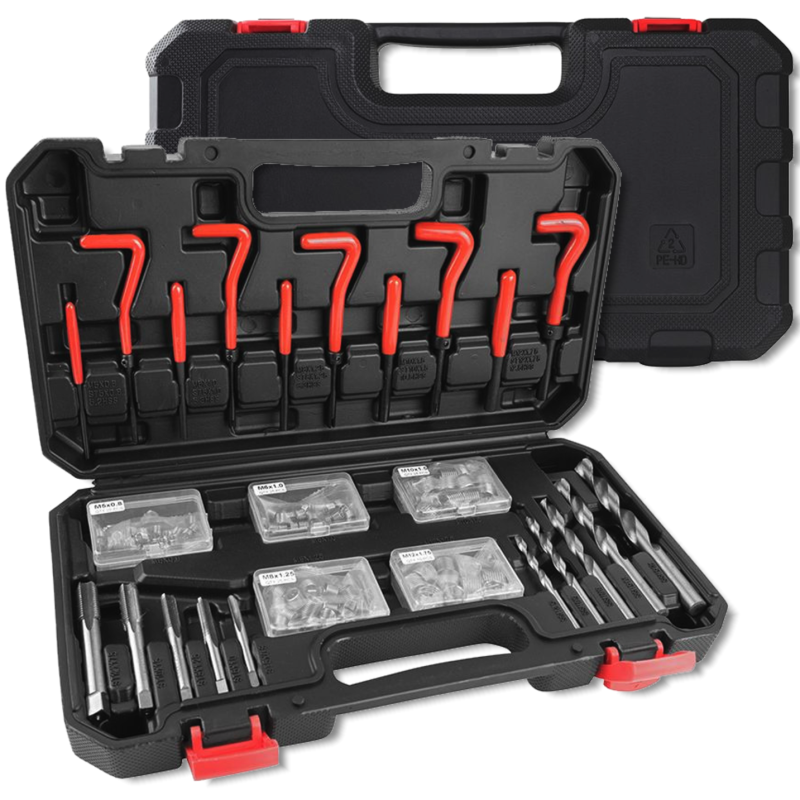 Detail produktu FORCEKRAFT súprava na opravu závitov, závitníky 131 dielov FS-66085