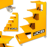 JCB Stojak REGAŁ ekspozycyjny MOBILNY 5 PÓŁEK do 300kg 135x100x40cm 4 kółka