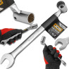 JCB Klucz PŁASKO-NASADOWY 2-stronny z PRZEGUBEM 15mm stal Cr-V