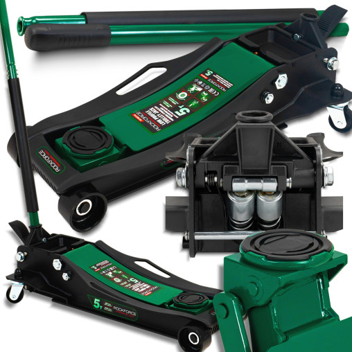 ROCKFORCE Podnośnik hydrauliczny 5 TON typu Żaba NISKOPROFILOWY z PEDAŁEM