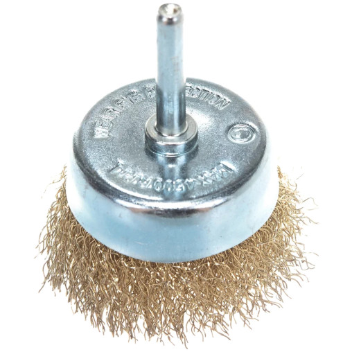 ROCKFORCE Mosiężna SZCZOTKA doczołowa MISECZKOWA sznurkowa 63mm 4500obr/min