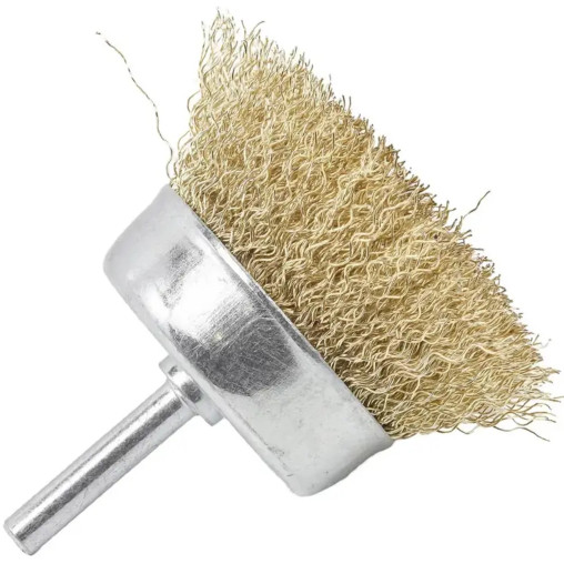 ROCKFORCE Mosiężna SZCZOTKA doczołowa MISECZKOWA sznurkowa 63mm 4500obr/min