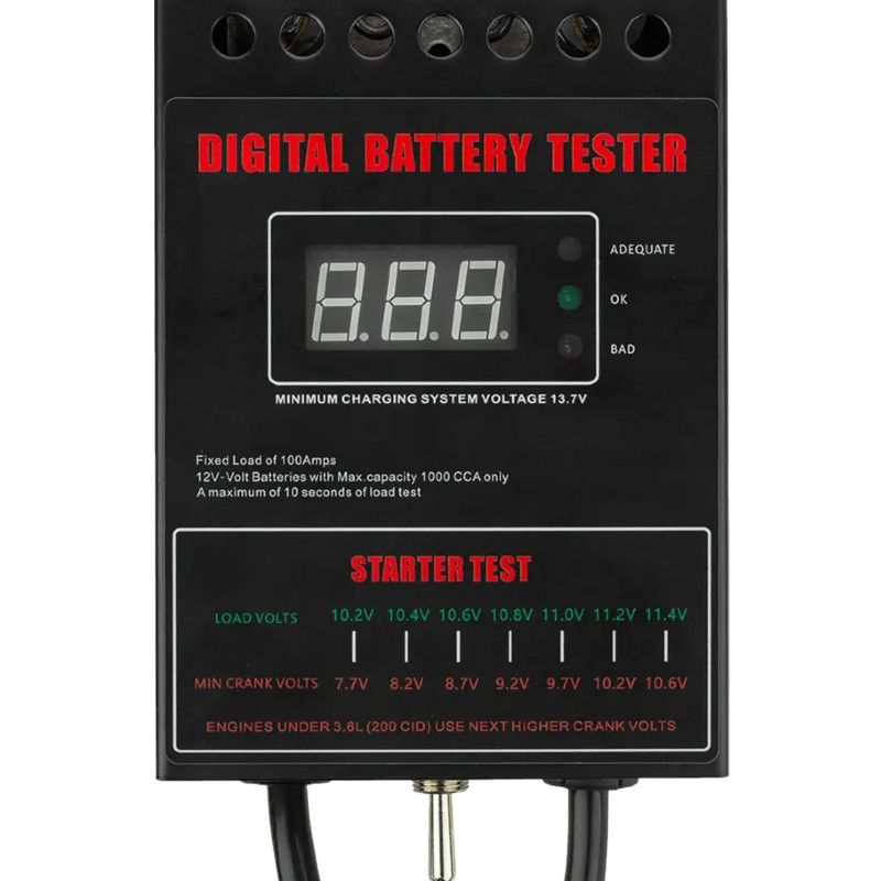 FORCEKRAFT TESTER stanu NAŁADOWANIA bateriii AKUMULATORA cyfrowy 12V
