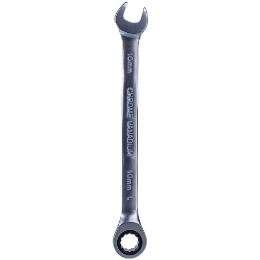 ROCKFORCE Klucz PŁASKO-OCZKOWY z GRZECHOTKĄ 10mm stal Cr-V