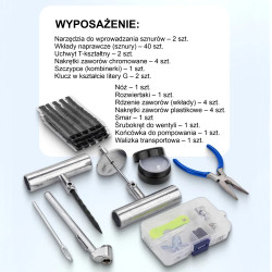 ROCKFORCE Zestaw NAPRAWCZY do OPON 66 ELEMENTÓW komplet
