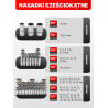 FORCEKRAFT Zestaw narzędzi 222 ELEMENTY stal CrV DUŻY komplet 1/4" 3/8" 1/2"